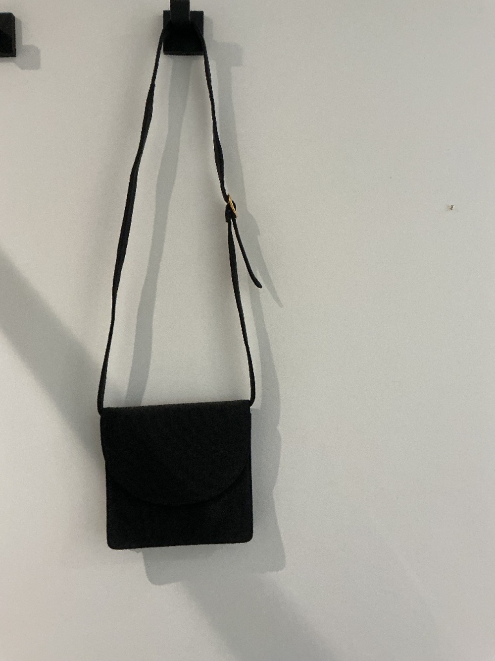 Vintage Browns Couture Dark Grey Woven Cloth Crossbody Handbag
